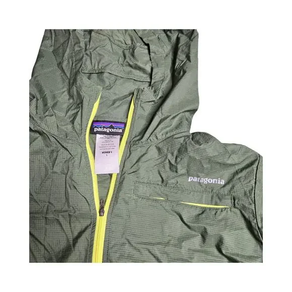 Patagonia Women's Houdini Windbreaker Green Jacket Size: L - Picture 2 of 5